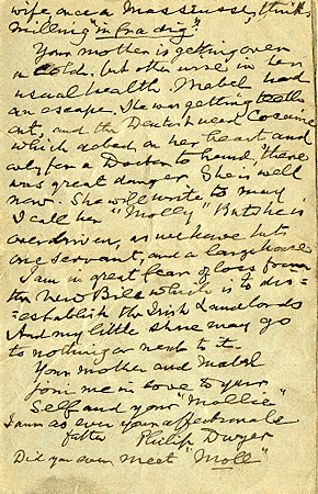 Letter from Canon Dwyer